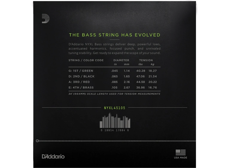 D'Addario NYXL45105 El.Bass strenger (045-105) 